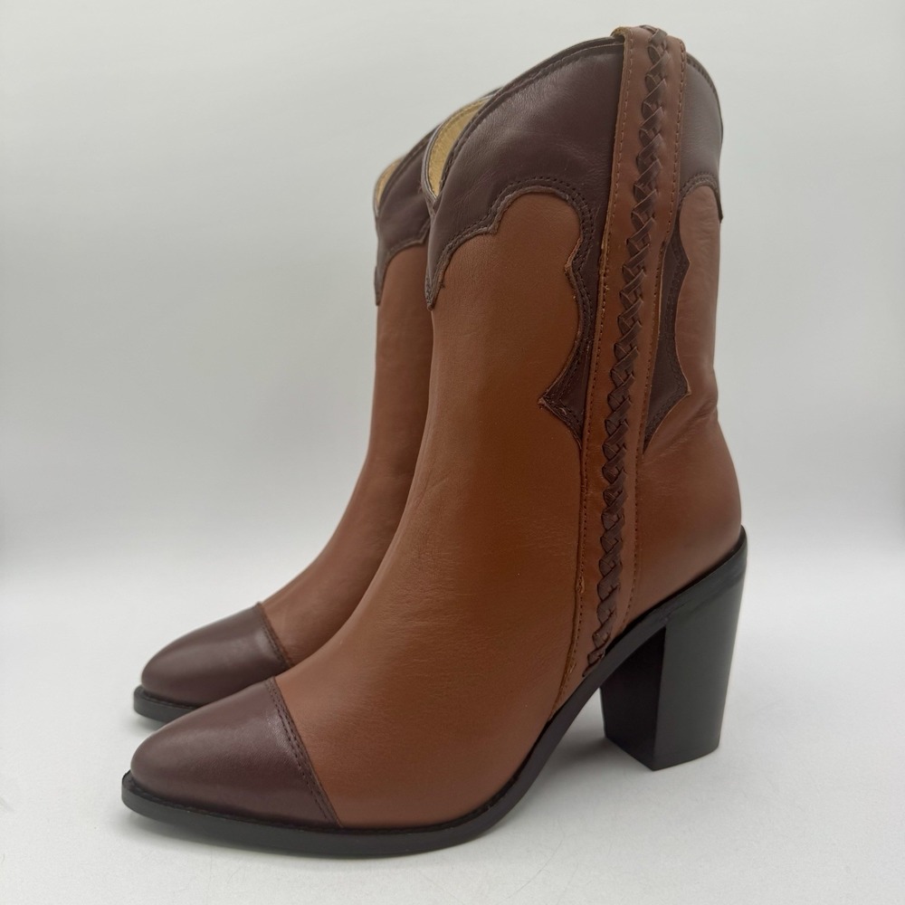 Lucchese Michelle‎ Boots Women's Size 6 Brown Leather